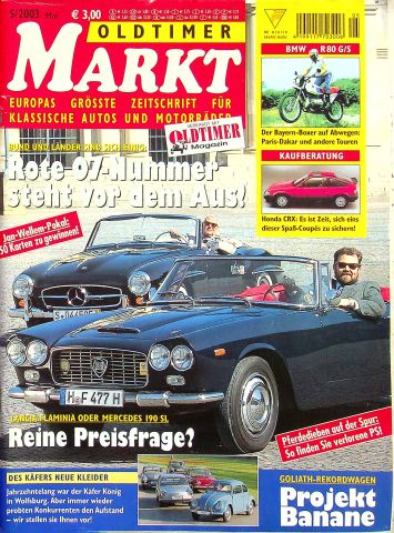 Deckblatt Oldtimer Markt (05/2003)